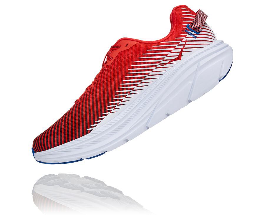 Hoka One One Running Shoes Mens Red/White - Rincon 2 - 01672ZDSN